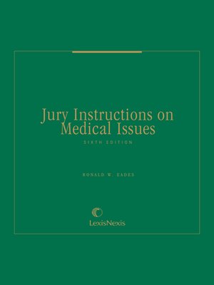 cover image of Jury Instructions on Medical Issues